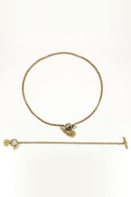 14k Gold Pearl Jewelry Set