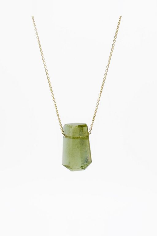 14k Gold Tourmaline Pendant Necklace