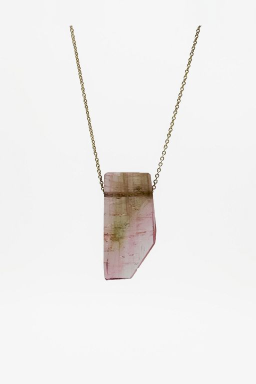 14k Gold Tourmaline Pendant Necklace