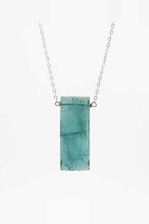 14k Gold Tourmaline Pendant Necklace