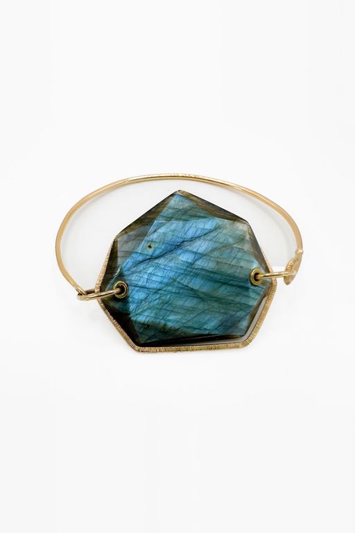 14k Gold Labradorite Bracelet