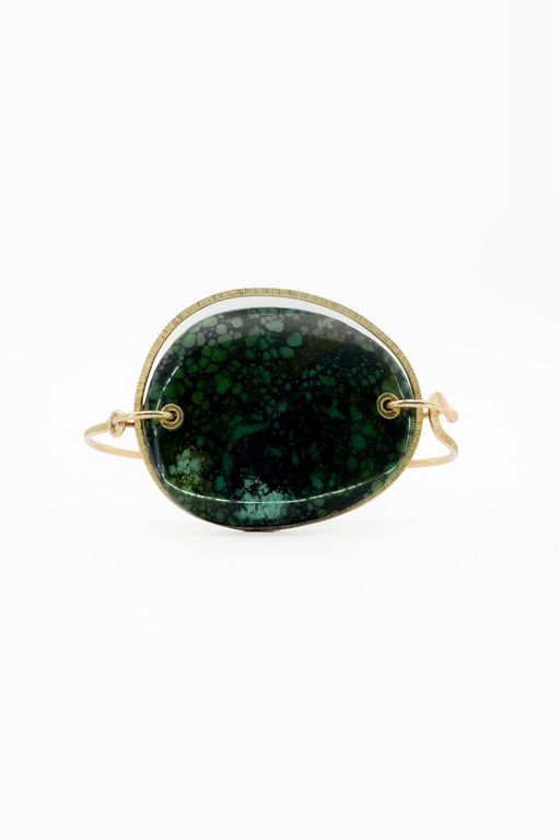 14k Gold Turquoise Bracelet