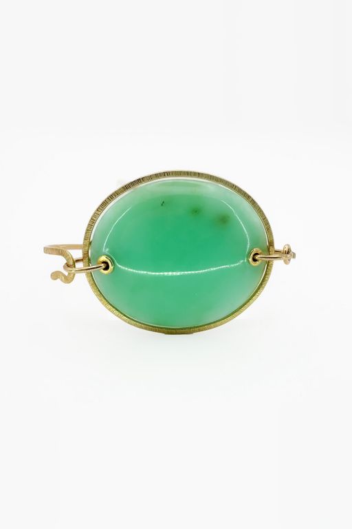 14k Gold Chrysoprase Bracelet