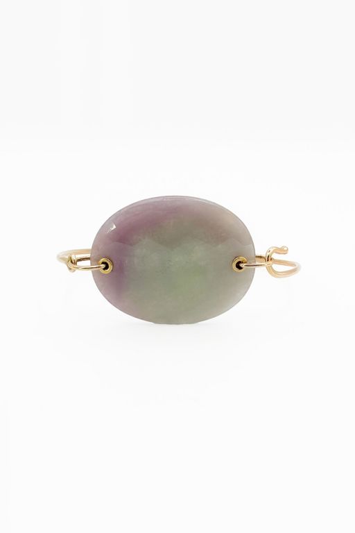 14k Gold Jadeite Bracelet