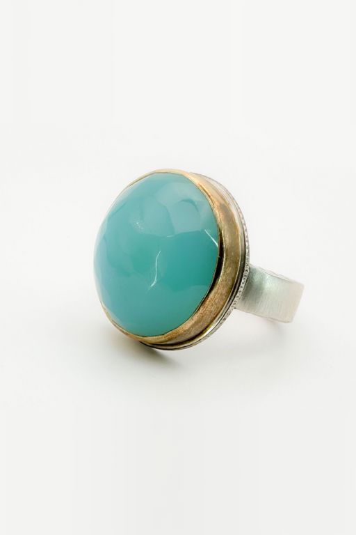 14k Gold Chalcedony Ring