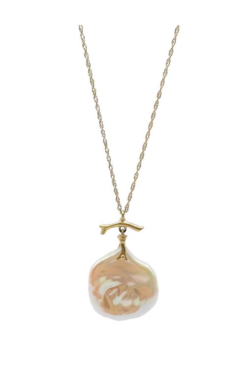 18k Gold Pearl Pendant Necklace