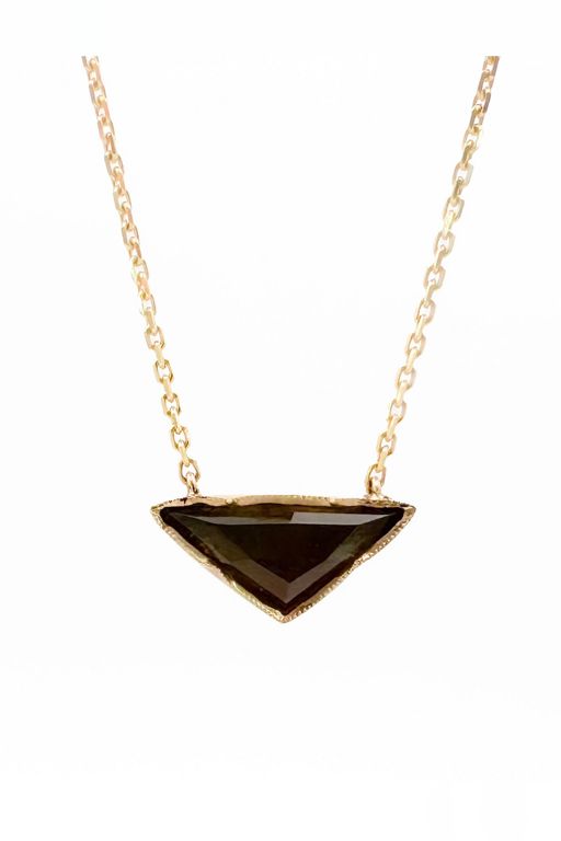 18k Gold Tourmaline Pendant Necklace