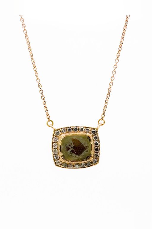 18k Gold Diamond Pendant Necklace