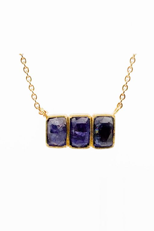 18k Gold Tanzanite Pendant Necklace