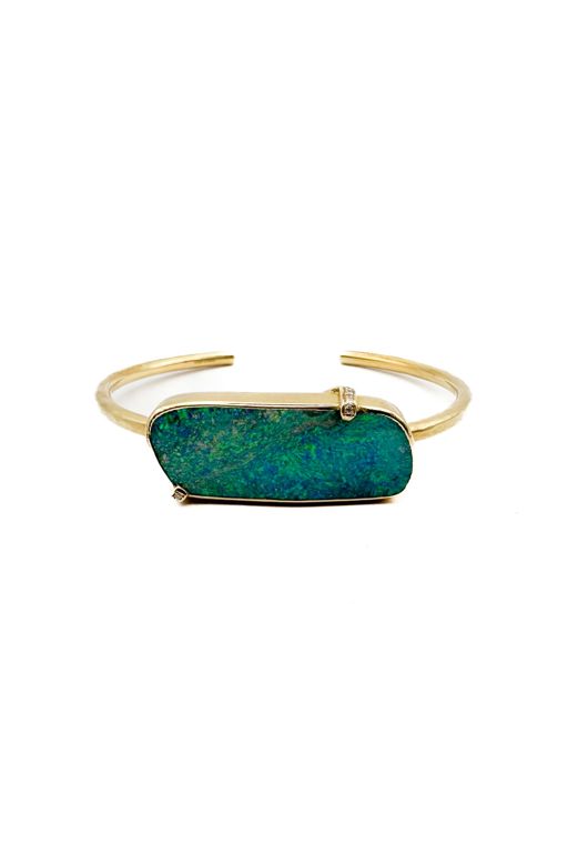 18k Gold Opal and Diamond Bracelet