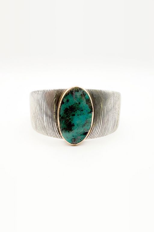 18k Gold and Silver Opal Bracelet