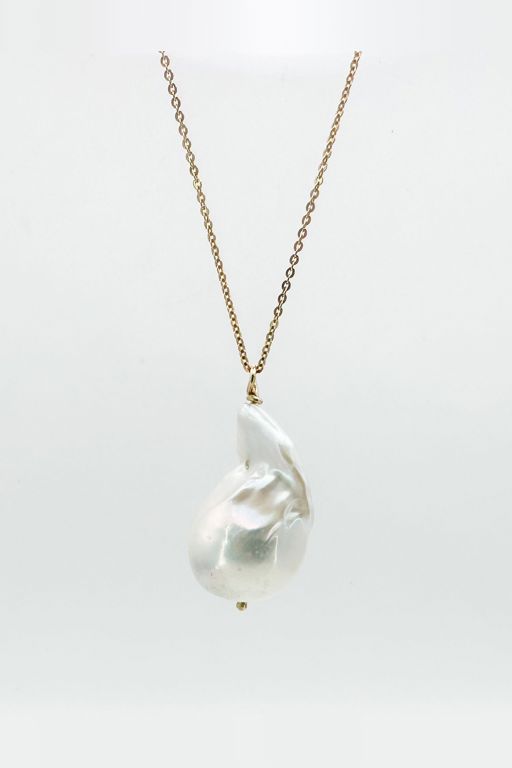 14k Gold Pearl Pendant Necklace