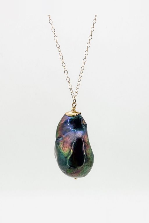 14k Gold Pearl Pendant Necklace