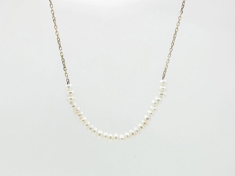 14k Yellow Gold Pearl Necklace