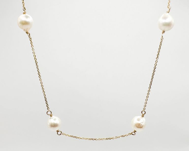 14k Gold Pearl Necklace