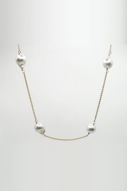 14k Gold Pearl Necklace