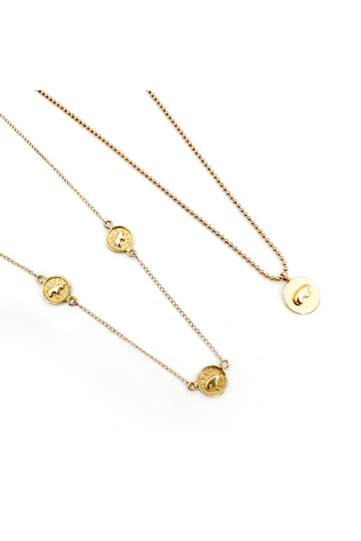 Two 14k Gold Pendant Necklaces
