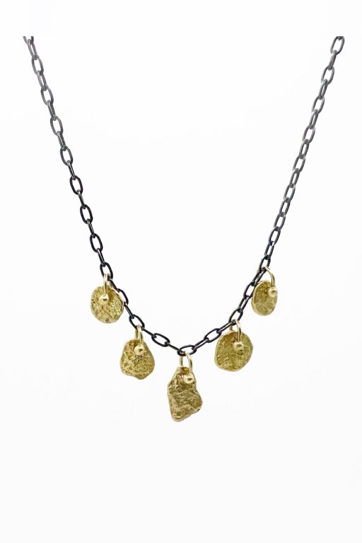 18k Gold and Silver Necklace