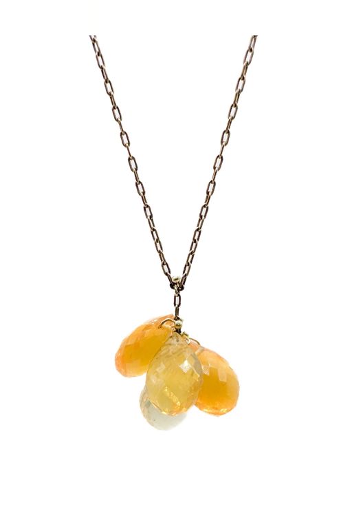 14k Gold Crystal Necklace