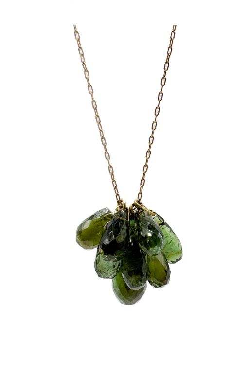 18k Gold Tourmaline Necklace