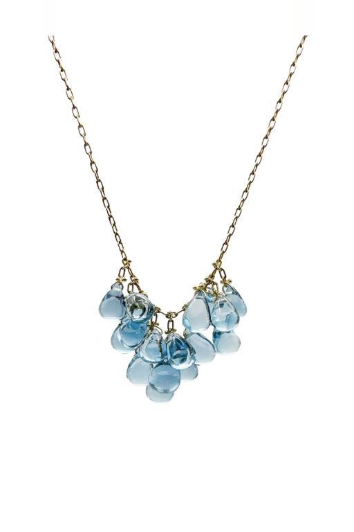 18k Gold Topaz Necklace