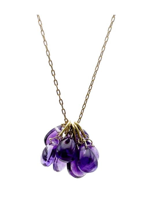 18k Gold Amethyst Necklace