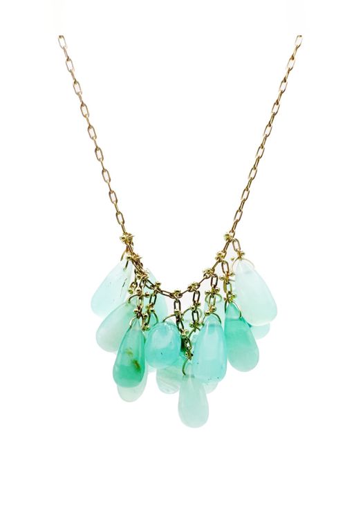 18k Gold Chalcedony Necklace