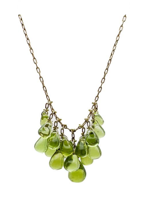 18k Gold Peridot Necklace