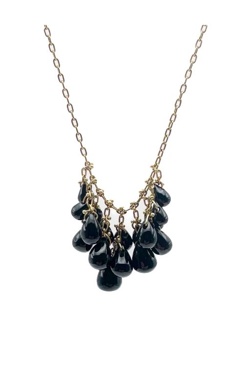 18k Gold Onyx Necklace