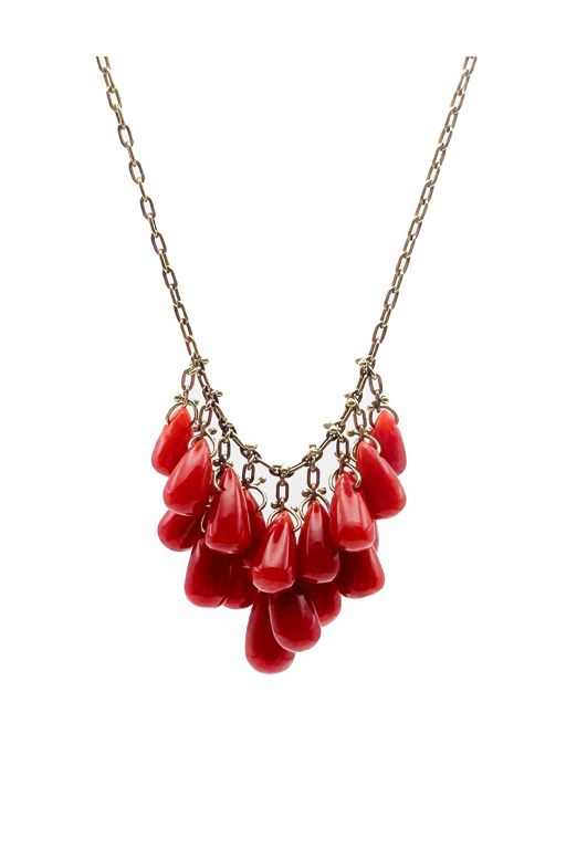 18k Gold Coral Necklace