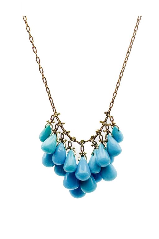 18k Gold Turquoise Necklace