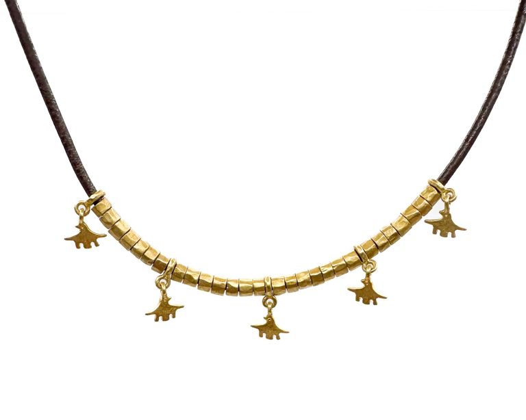 18k Gold Bird Charm Necklace