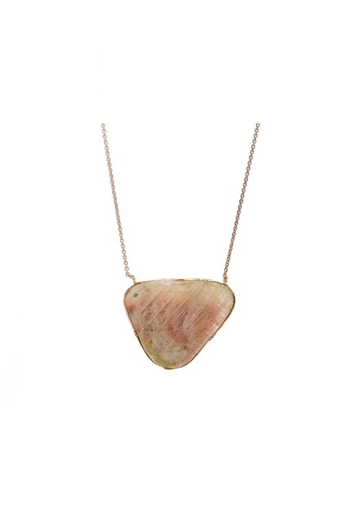 18k Gold Rhodolite Pendant Necklace