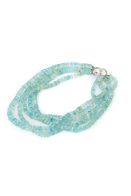 18k Gold Aquamarine Necklace