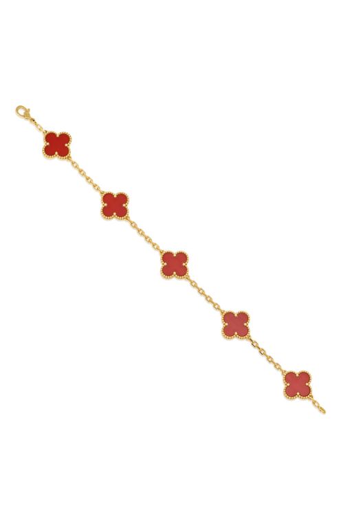 18k Gold Carnelian Bracelet