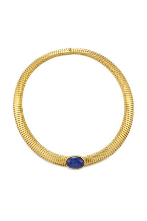 18k Gold Lapis Lazuli Necklace