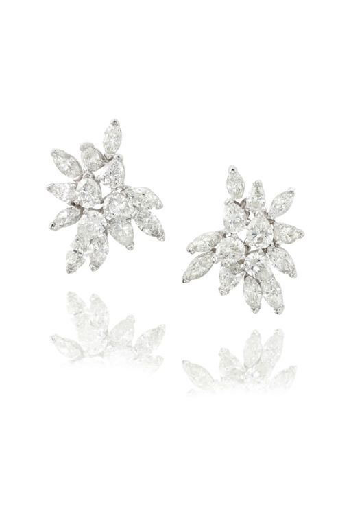 Pair of 18k Gold Diamond Earrings