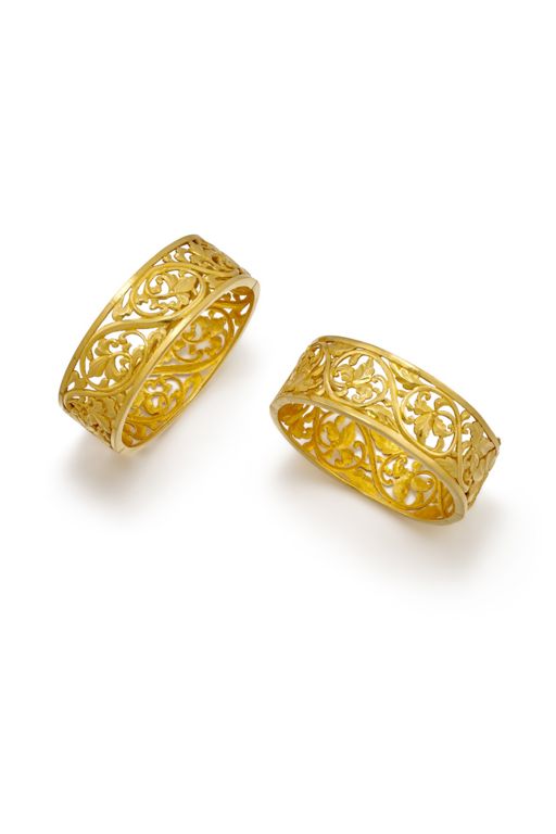 Pair of 23k Gold Bracelets