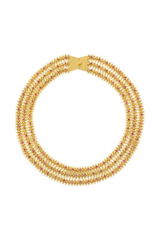 18k Gold Ruby Necklace
