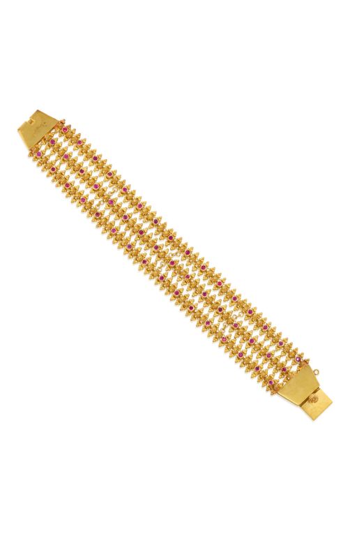 18k Gold Ruby Bracelet