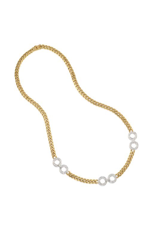 14k Gold and 18k Gold Diamond Necklace