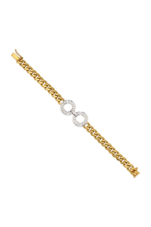 14k Gold and 18k Gold Diamond Bracelet