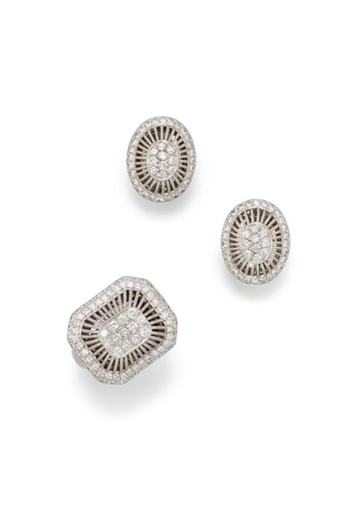 Platinum Diamond Jewelry Set