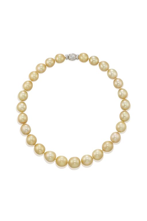 18k Gold Pearl and Diamond Necklace