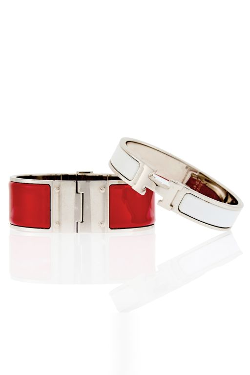 Pair of Gilt Metal Enamel Bracelets