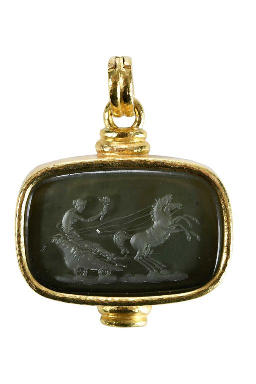 19k Gold Glass Pendant