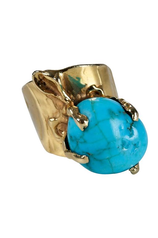 14k Gold Turquoise Ring