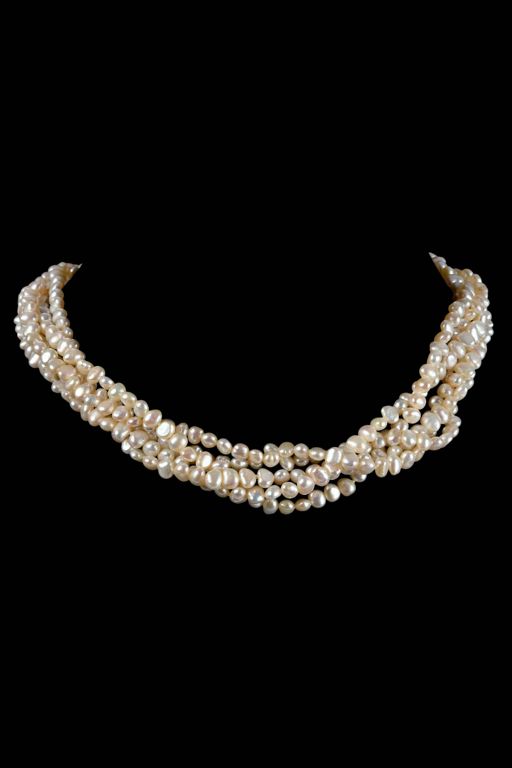 14k Gold Pearl and Diamond Necklace