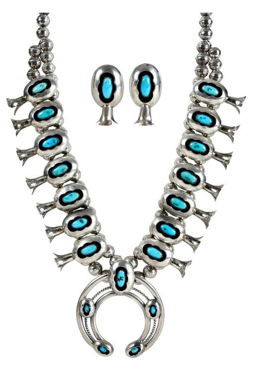 Sterling Silver Turquoise Jewelry Set