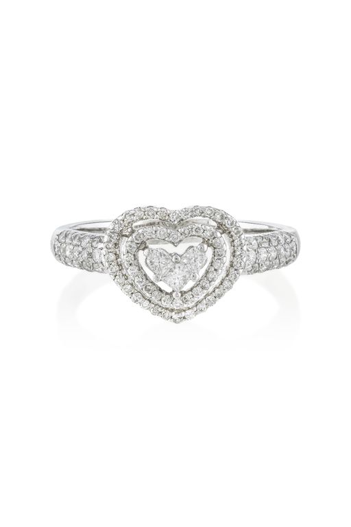 14k White Gold Diamond Ring